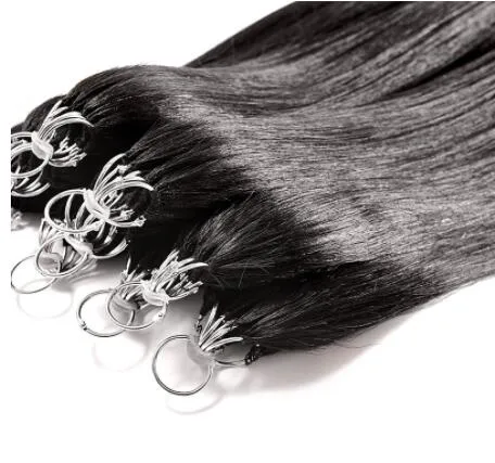 Extensiones de cabello de plumas 100% humanas de alta calidad 6D 2º piezas de cabello liso