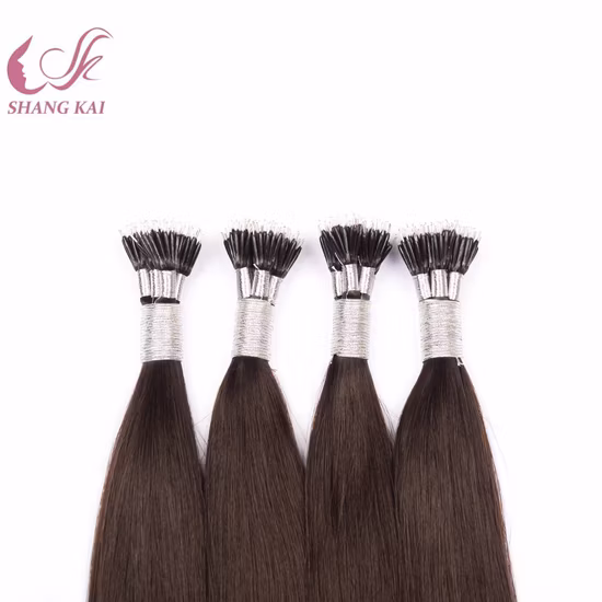 La cutícula nana al por mayor de la extremidad de la fábrica alineó el ruso/mongol Remy del cabello humano de la extensión del pelo