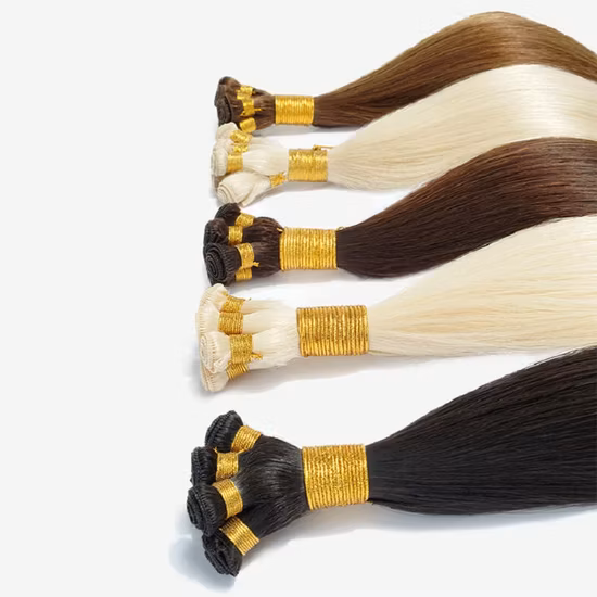 Extensiones de cabello de punta plana india sin procesar naturales al por mayor con extremos completos de la Virgen